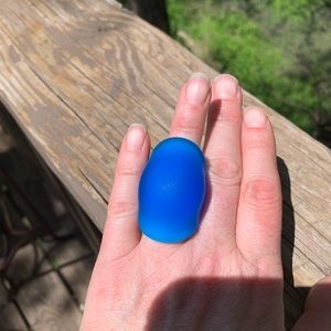 Glass Royal Blue Ring handmade in Murano Italy